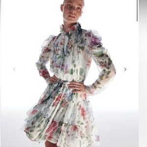 Elegant Floral Long Sleeve Dress